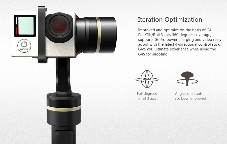 Feiyu Tech FY-G4S 3 Axis Handheld Steady Camera Gimbal For Gopro 3 3+ 4