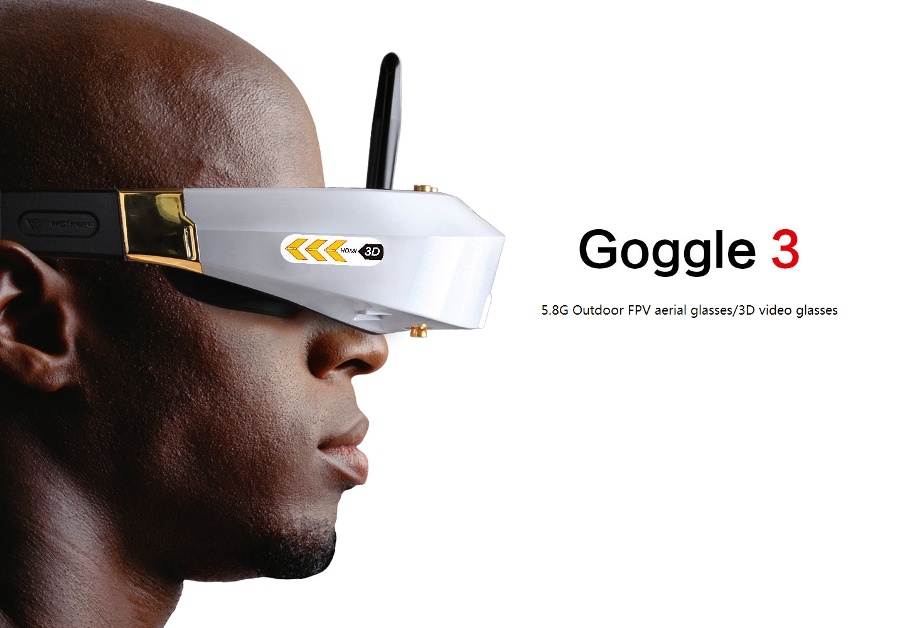 Walkera FPV Goggle 3 5.8G 32CH 360° 3D Video Glasses Goggles HDMI 800x600 SVGA