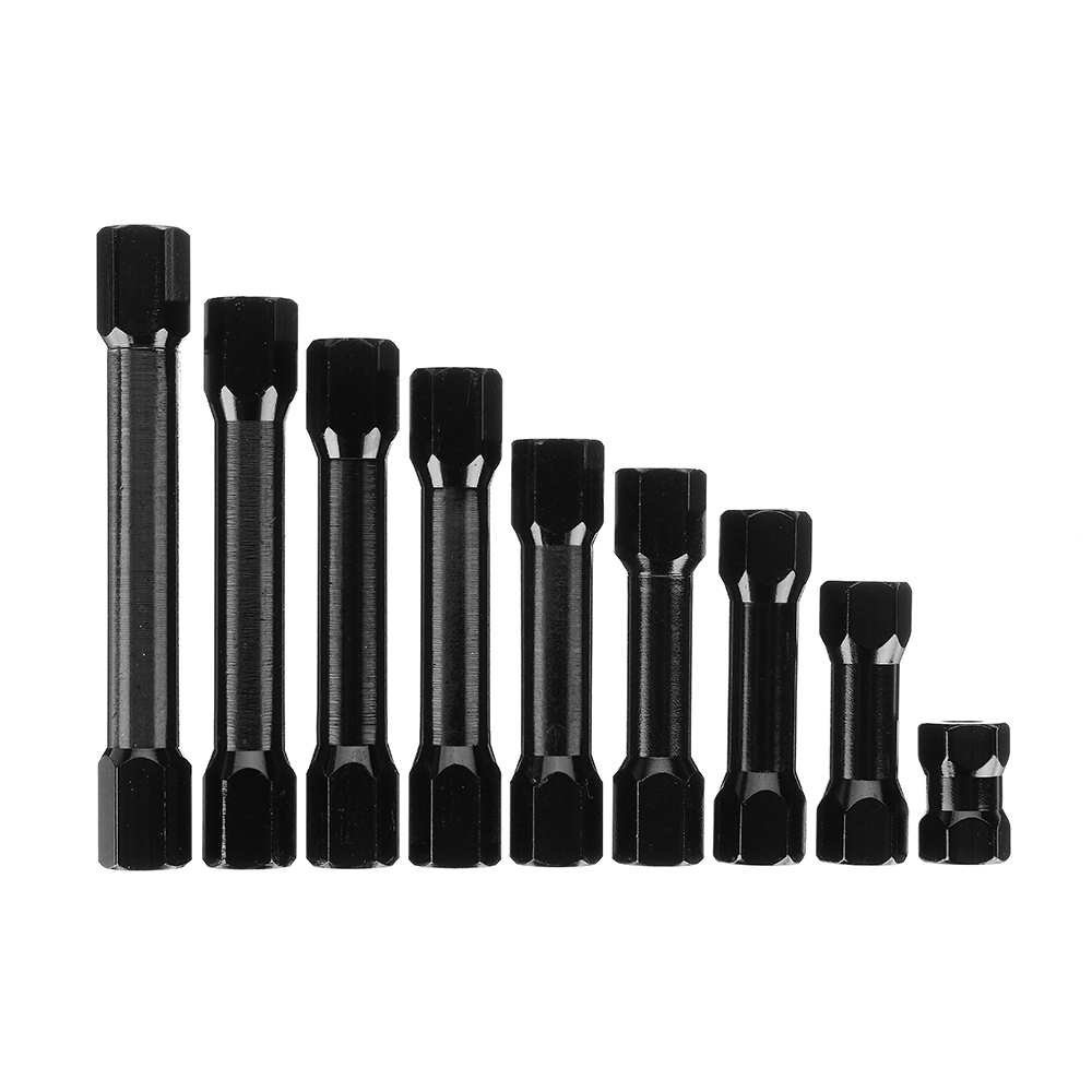 10 PCS M3x10/20/25/25/30/35/40/45 6 Angles Aluminum Column Black for RC Drone FPV Racing