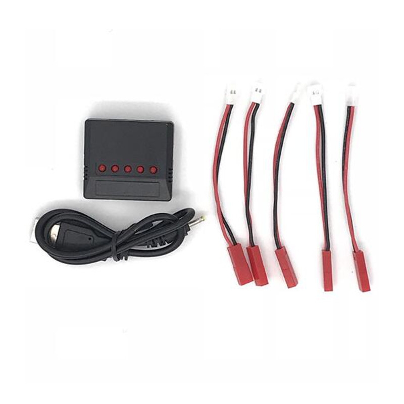 1 to 5 3.7V 1S LiPo Battery USB Charger with JST Charging Cable for Syma X5C X5SW UDI U817 V686G