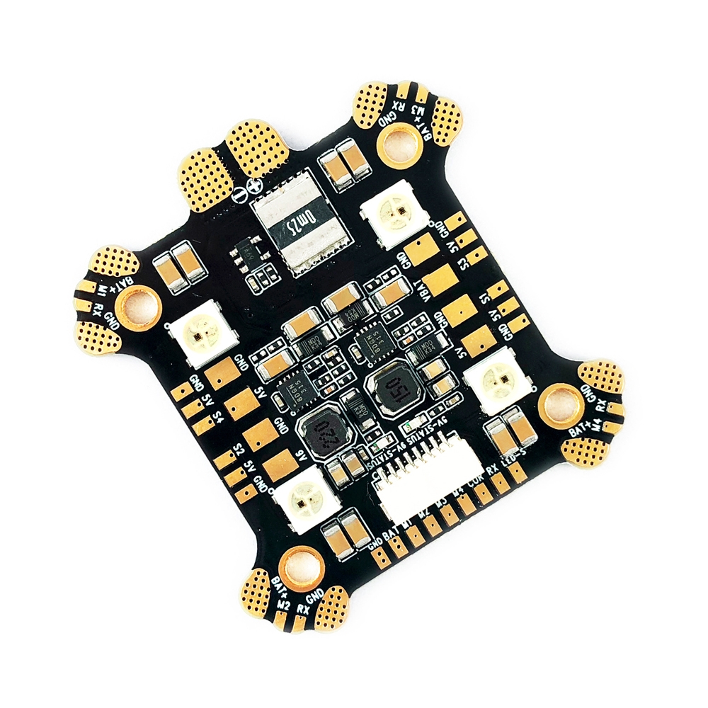 FLYWOO Power Hub-LED REV1 PDB Built In 5V 9V 2A BEC WS2812 LED 3-8S For FPV Racing RC Drone