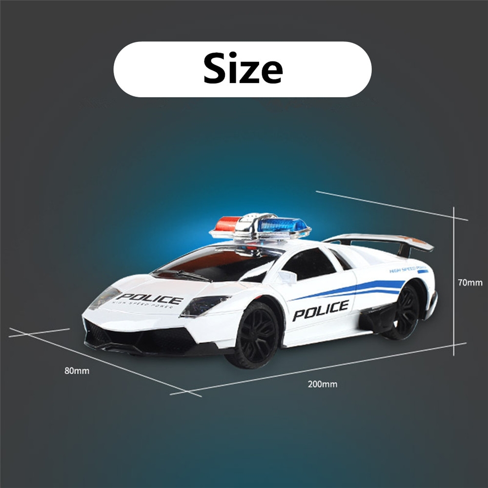 BJL Models 2101A 1/24 4CH Simulation Police Rc Car w/ Light Rechargeable Vehicle Toys