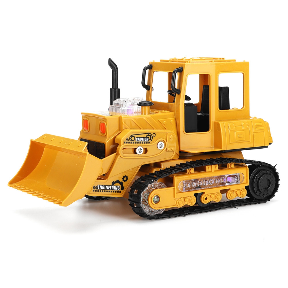 1/24 RC Bulldozer LED Remote Control Excavator Digger Car Toy Tractor Kids Gifts
