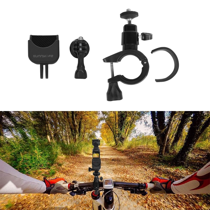 Sunnylife Bike Bicycle Clamp Standard & 1/4 180 Degree Multiple Adapter Mount Accessories For GoPrO DJI OSMO Pocket Gimbal