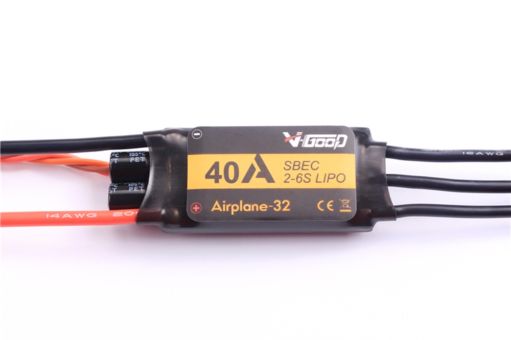 VGOOD 40A 2-6S 32-Bit Brushless ESC With 5A SBEC for Fixed Wing RC Airplane