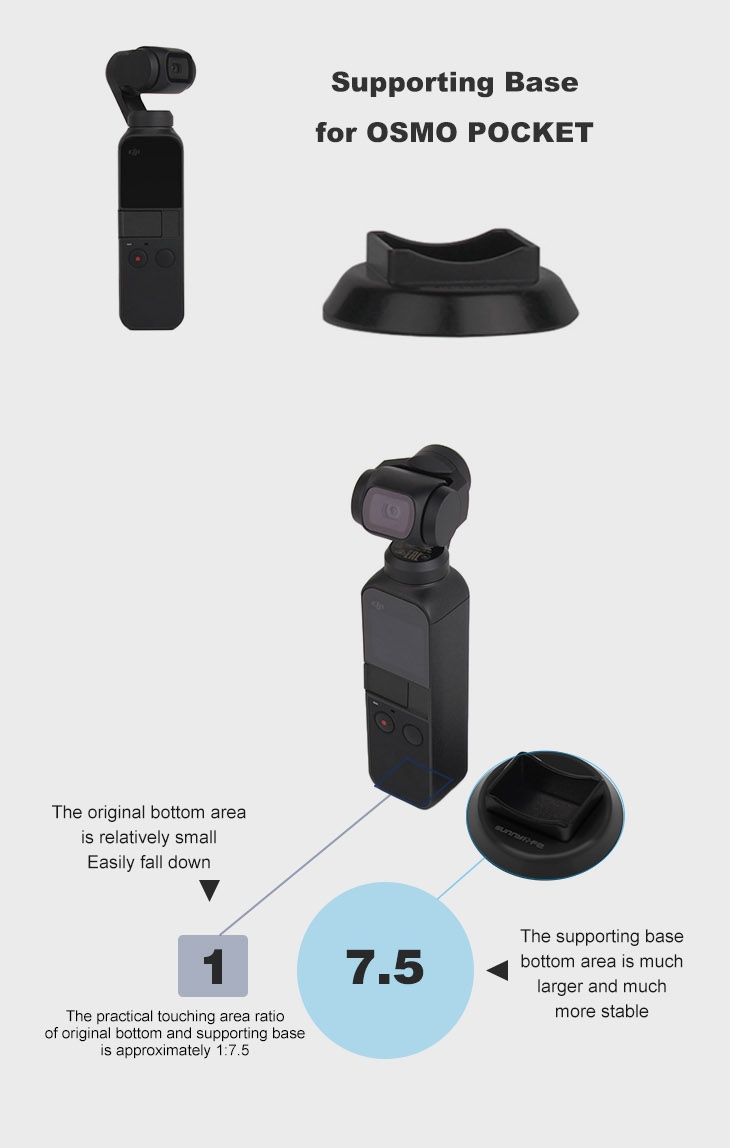 Sunnylife Supporting Base Desktop Stand for DJI OSMO Pocket Accessaries Handheld Gimbal