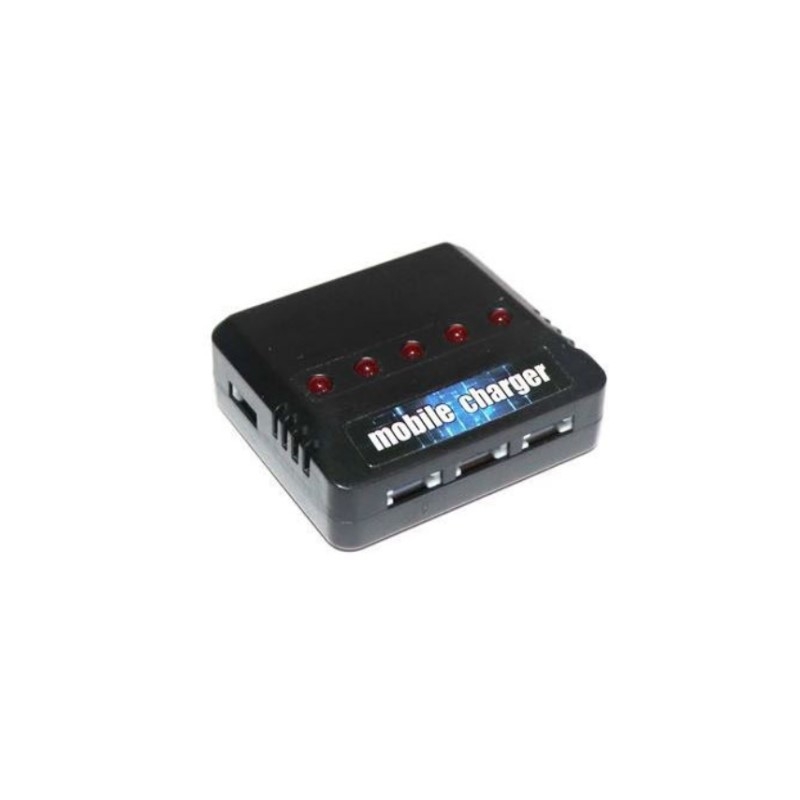 5-in-1 Multi Battery Charging Hub Balance USB Charger With USB Charging Cable for 3.7V LiPo-Battery