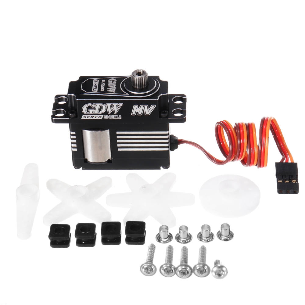 GDW BLS590HV 11KG HV Brushless Metal Gear Digital Servo For 500 520 420 Class Swashplate RC Helicopter