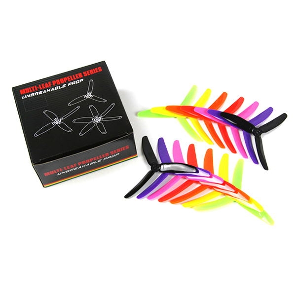 7 Pairs Kingkong 5x5x3 5050 5 Inch 3-blade Colorful Propeller CW CCW for FPV Raver