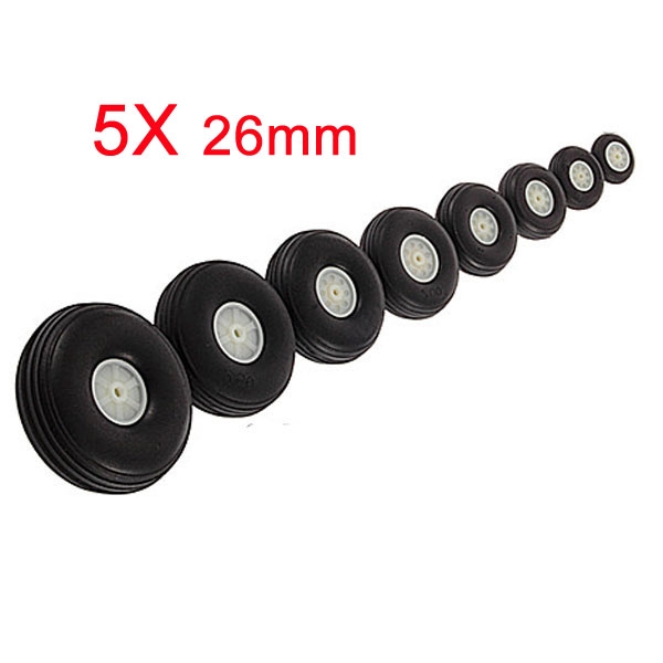 5X Rubber Wheel And DIY Robot Tires 26MM RC Airplane Spare Parts 
