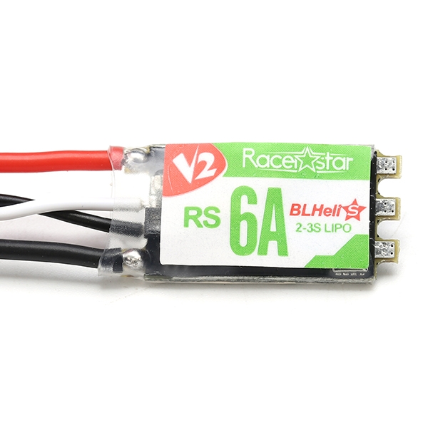 Racerstar RS6A V2 6A BB2 Blheli_S 2-3S Opto ESC Support Oneshot42 Multishot for FPV Racer