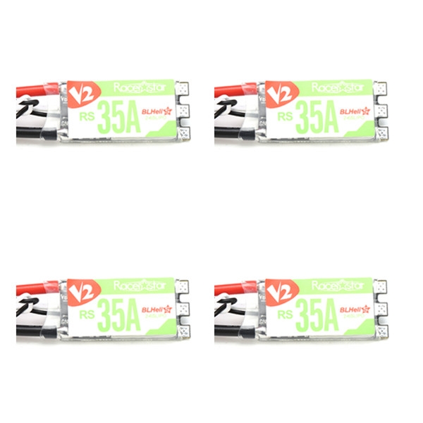 4X Racerstar RS35A V2 35A BB2 Blheli_S Opto 2-6S ESC Support Oneshot42 Multishot for FPV Racer
