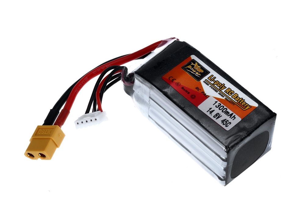 ZOP Power XT60 Plug 14.8V 4S 1300mAh 45C Battery