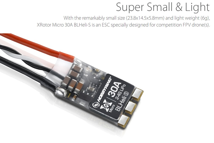 Hobbywing XRotor Micro Beheli_S 30A 2-4S ESC Support Oneshot125 Oneshot42 Multishot