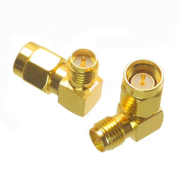 5PCS SMA Male to RP-SMA Female Right Angle RF Adapter Connector 