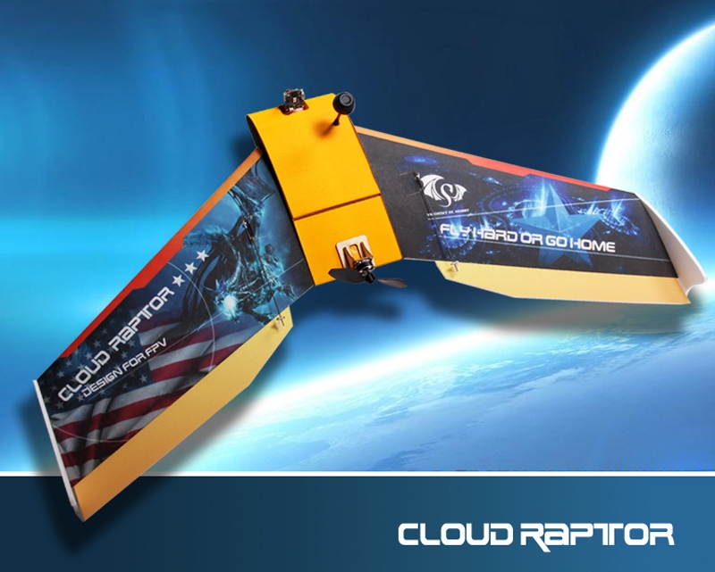 Cloud Raptor 1000mm Wingspan Flying Wing EPP FPV Racing RC Airplane Kit
