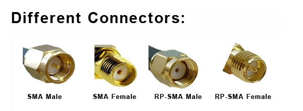 5PCS SMA Male to RP-SMA Male Adaptor RF Connector Straight for FPV Antenna