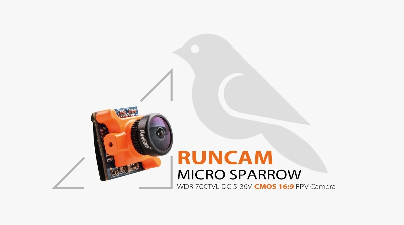 RunCam Micro Sparrow WDR 700TVL 1/3 CMOS 2.1mm FOV 145 Degree 16:9 FPV Camera NTSC/PAL Switchable