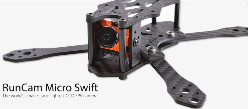 RunCam Micro Swift 600TVL 2.1mm/2.3mm IR Blocked 1/3 CCD FPV Camera PAL/NTSC 5.6g for RC Drone