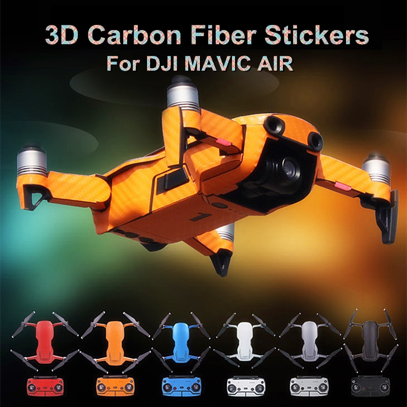 Sunnylife Waterproof PVC Carbon Fiber Stickers Drone Body Remote Control Full Set for DJI Mavic Air