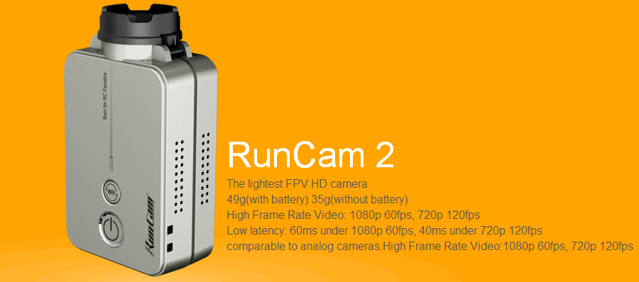 RunCam 2 RunCam2 HD 1080P 120 Degree Wide Angle WiFi FPV Camera For RC Drone