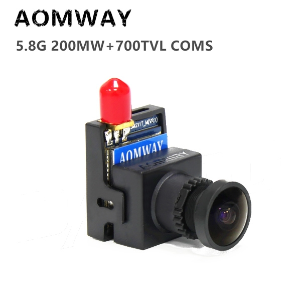 AOMWAY FPV 5.8G 8CH 200mW AV Transmitter Integrated 700TVL CMOS HD Camera For Aerial Photo