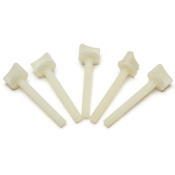 5 Pcs M4X30MM Or 1/4X2'' White Nylon Screws Hand Twist Type