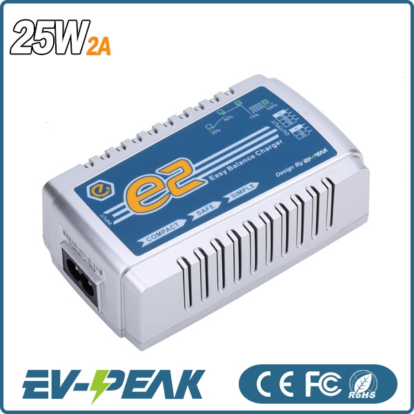 EV-Peak E2 25W 2A Smart AC Balance Charger for 2S 3S LiPo Battery