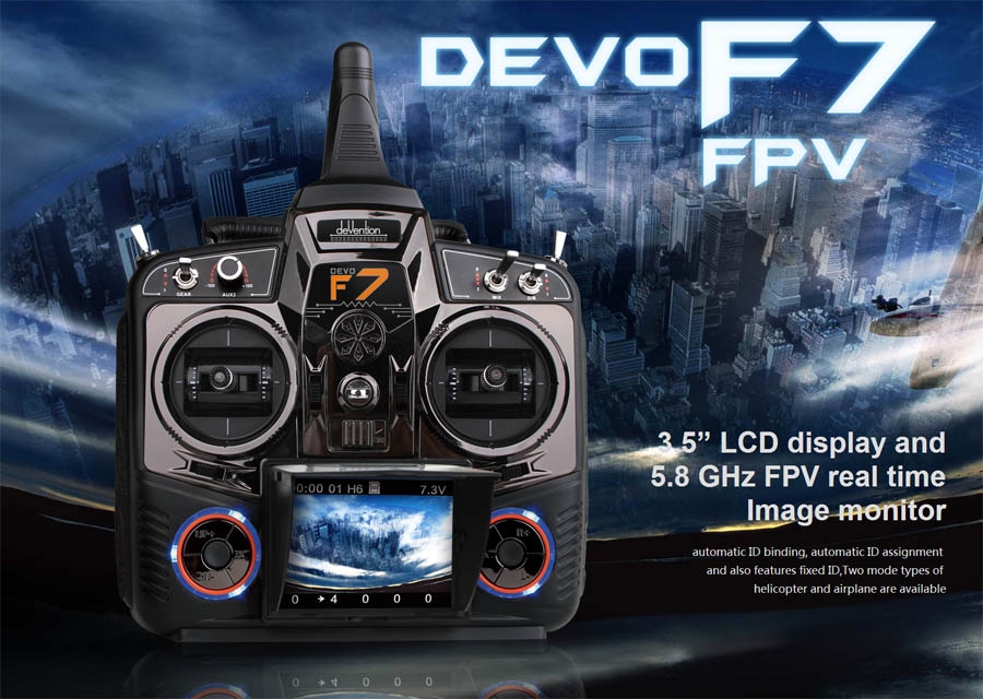Walkera Devo F7 7 Channel LCD Display FPV Camera Transmitter Model 1