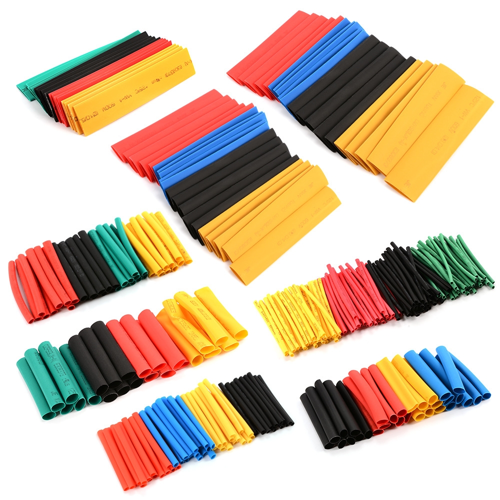 328Pcs 8 Sizes Multicolor Heat Shrink Tube Tubing Sleeve Wrap Wire Electrical Polyolefin Cable