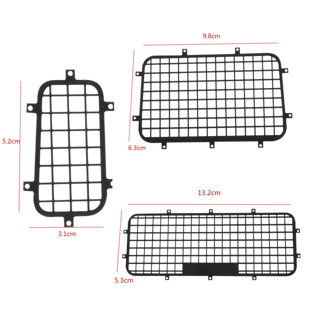 Stainless Side+Rear Window Mesh Guard For 1/10 Traxxas TRX-4 Rc Car Parts 5pcs Per Set