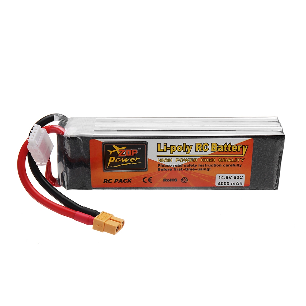 ZOP POWER 14.8V 4000mAh 60C 4S Lipo Battery With XT60 Plug For RC Models