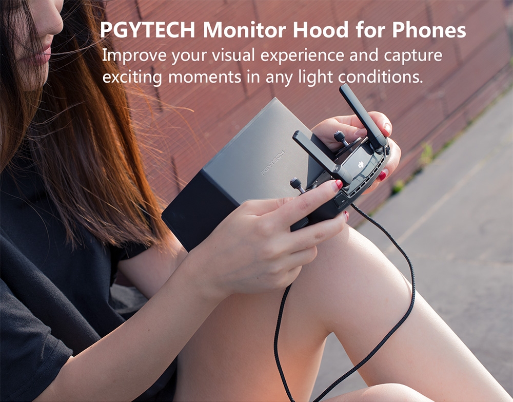 PGYTECH Phone Monitor Hood Cover Sunshade for DJI Mavic Pro/Air/Spark/Phantom 4 Pro Remote Control