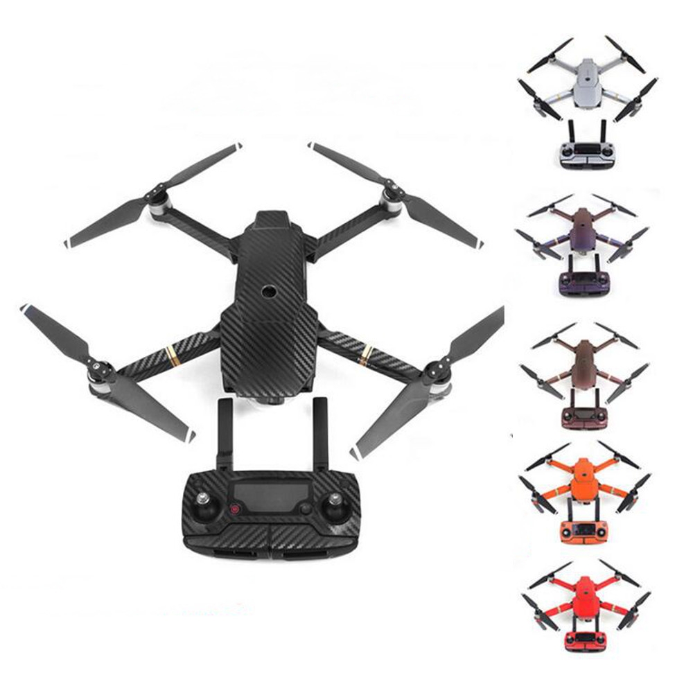 Carbon Fiber Waterproof PVC Skin Wrap Sticker Drone Body Remote Control Full Set for DJI Mavic Pro