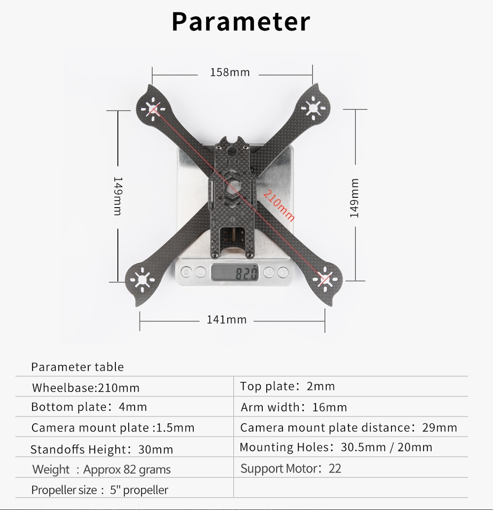 iFlight iX5 V3 X Hybrid 210mm Wheelbase Frame Kit for RC FPV Racing Drone