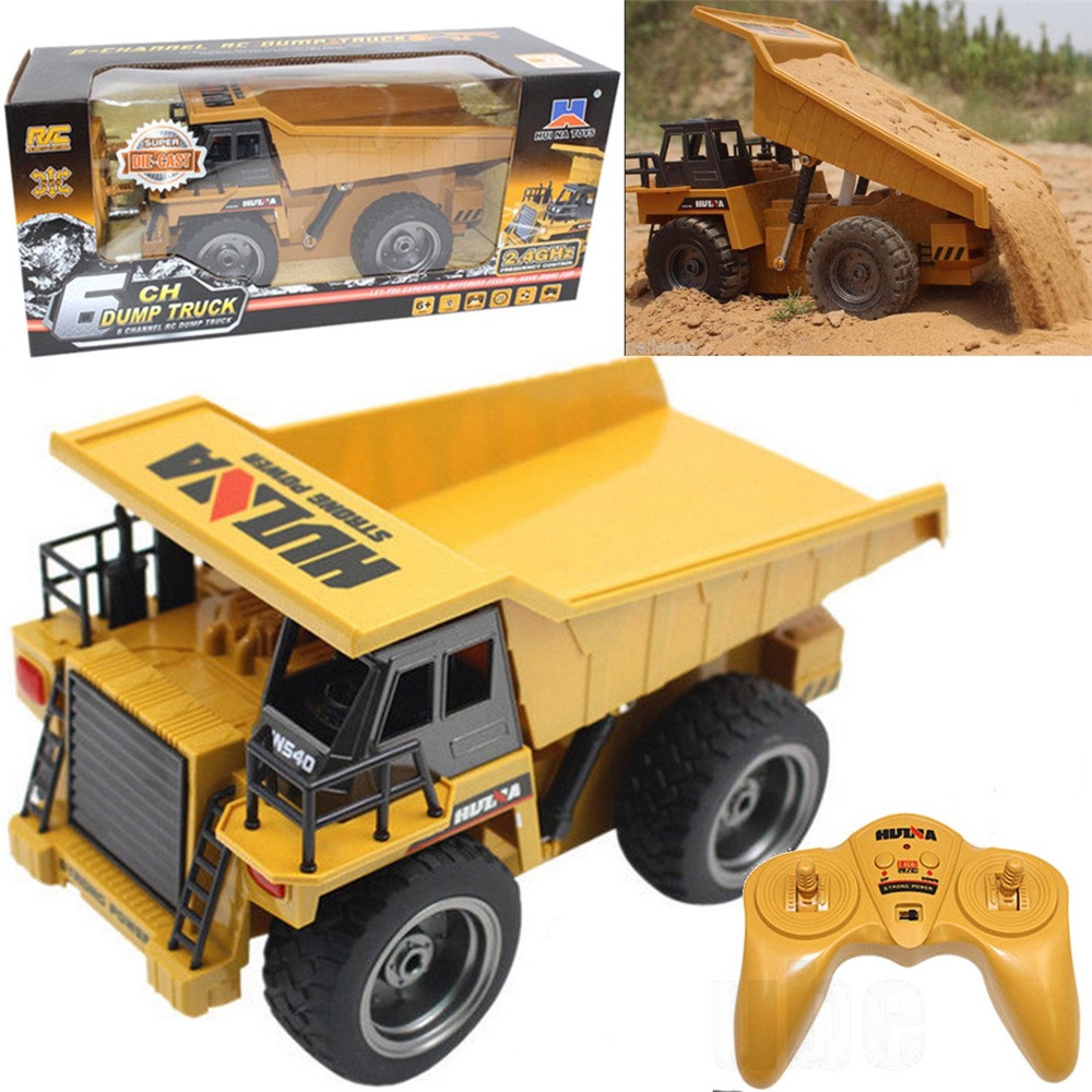 HuiNa Toys 1540 1/12 2.4G 6CH Electric Rc Car Dump Truck Alloy Engineering Vehicle