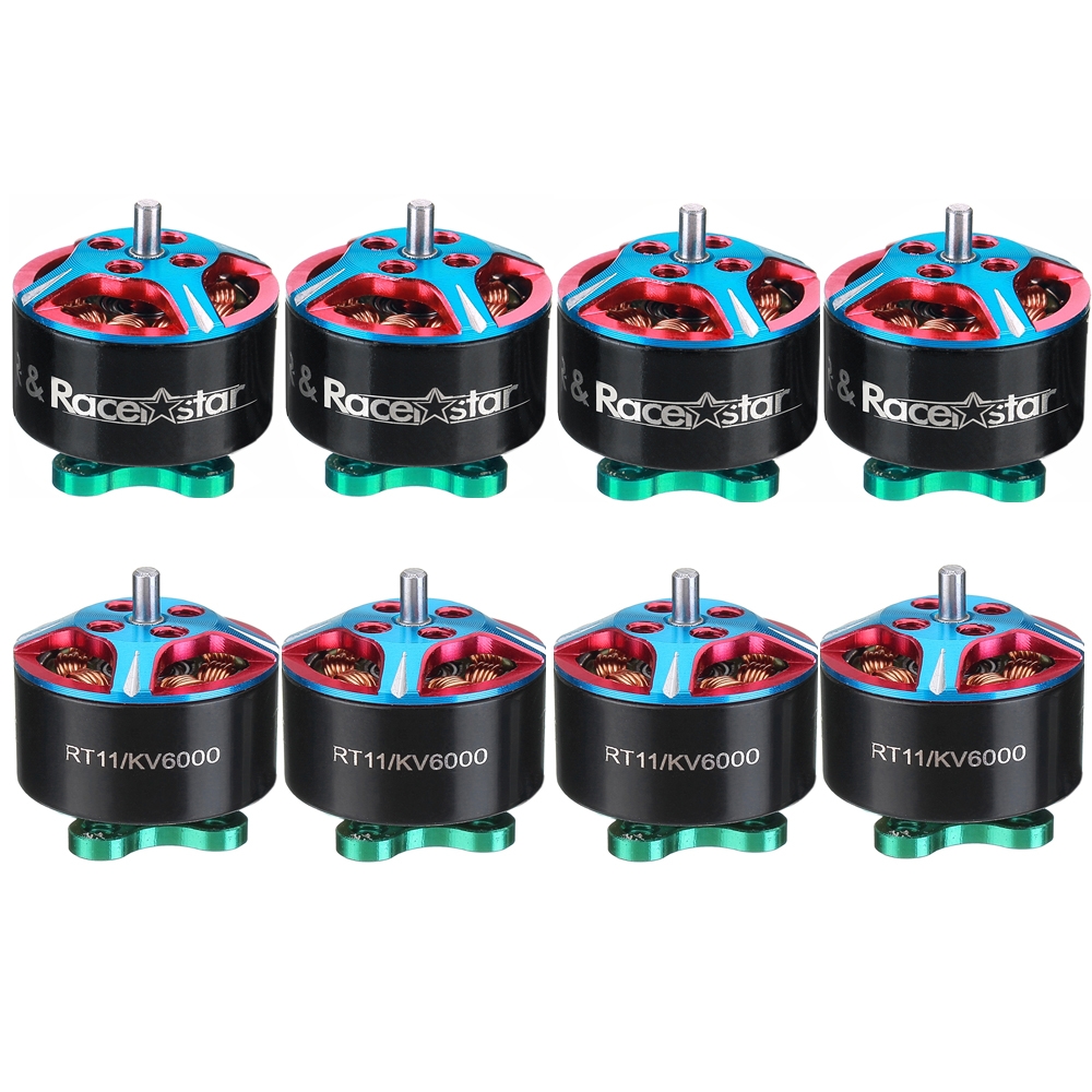 8 PCS Wholesale Racerstar RT11 1106 6000KV 2-3S FPV Racing Brushless Motor