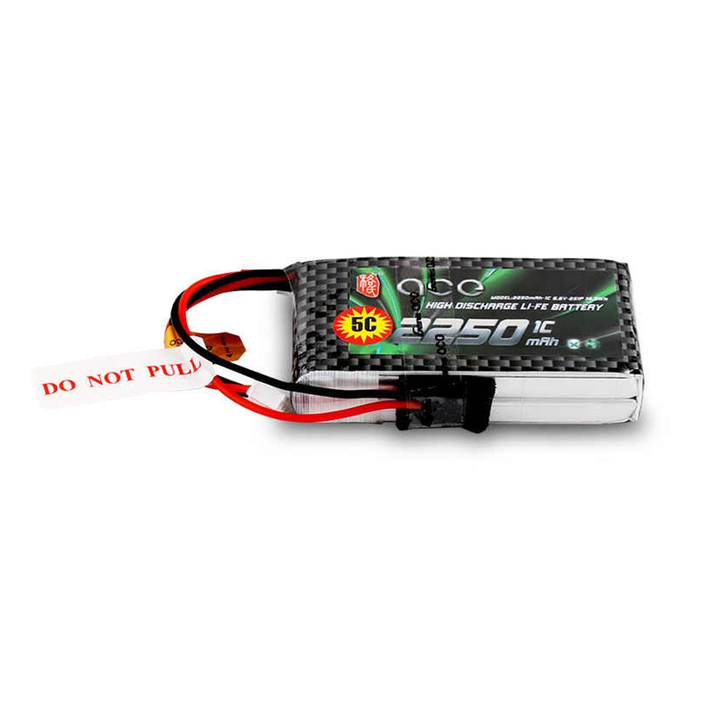 ACE 6.6V 2250mAh 5C Li-FE Battery 2S1P for Futaba 18SZ 14SG T10J T8J T6J 4PKS 4PL Radio Transmitter