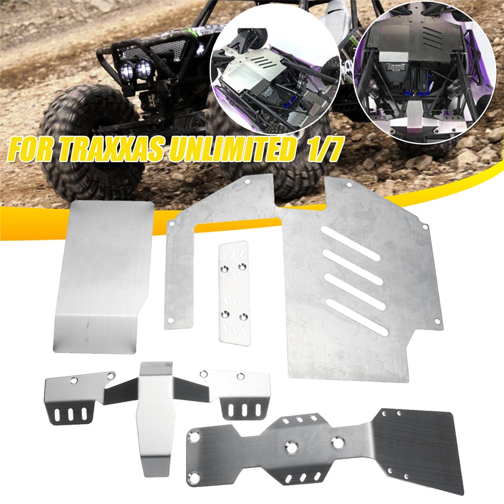 1 Set Top+ Middle+ Back Chassis Armor Skid Plate Protector for TRAXXAS Unlimited Desert Racer 1/7 Rc Car