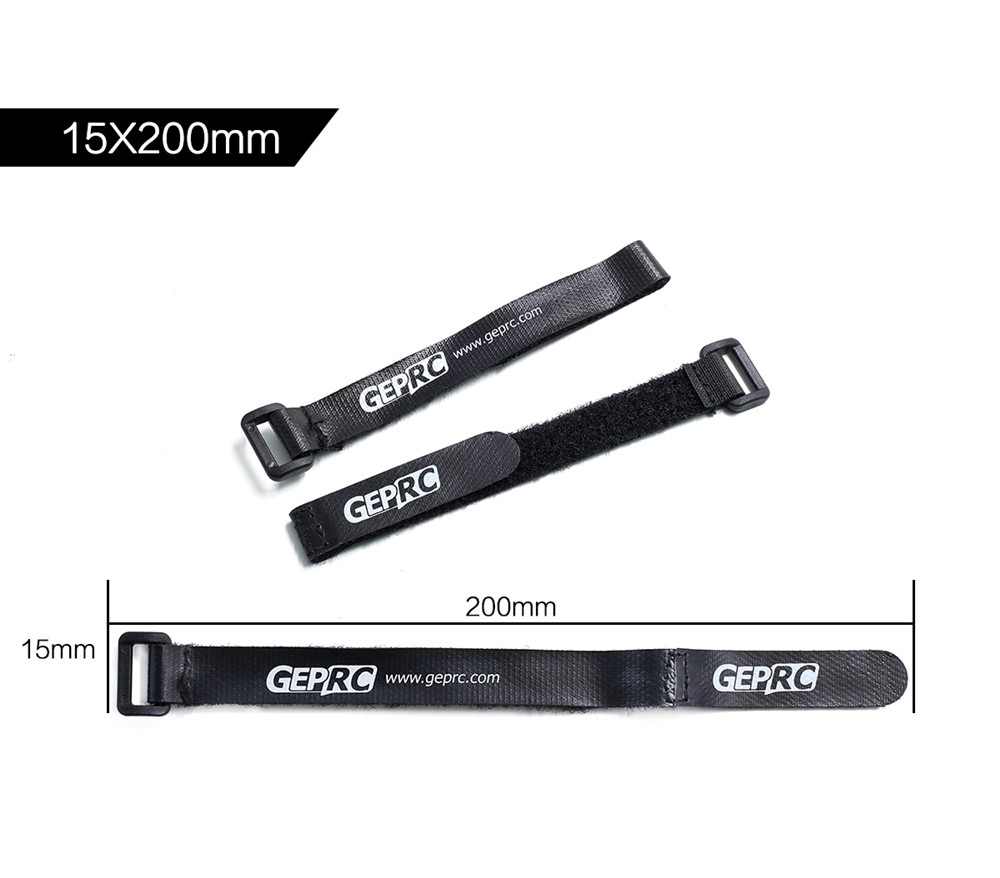 2 PCS Geprc 200mm 220mm 250mm Magic Tape Battery Tie Down Strap for RC Drone FPV Racing