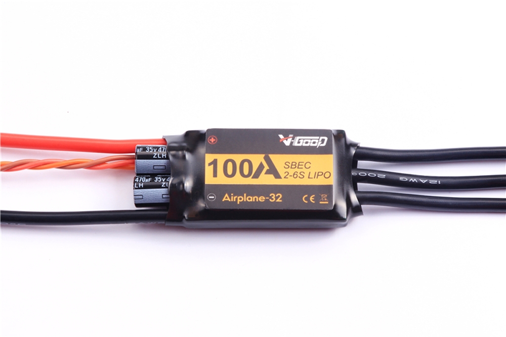 VGOOD 100A 2-6S 32-Bit Brushless ESC With 5A SBEC for Fixed Wing RC Airplane