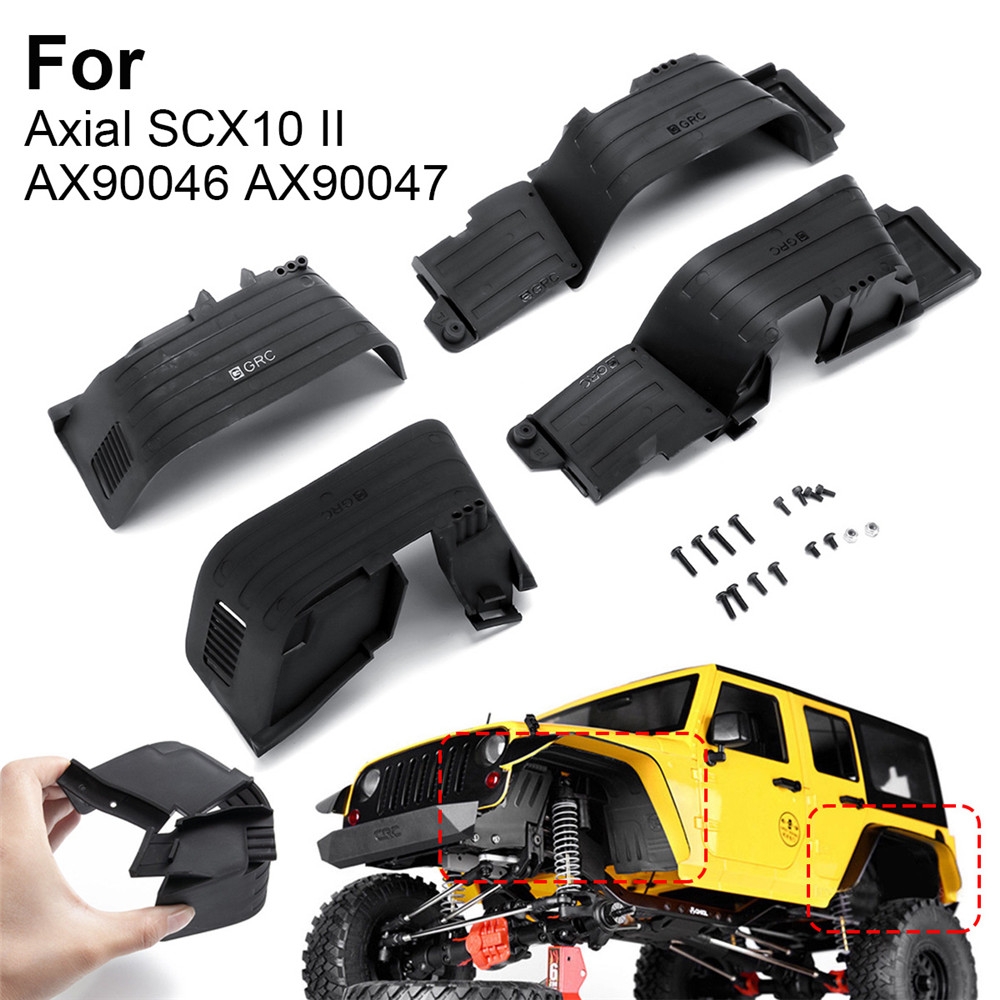 4PCS Front/Rear Inner Fender Mudguards for Axial SCX10 II AX90046 AX90047 1/10 Rc Car Parts