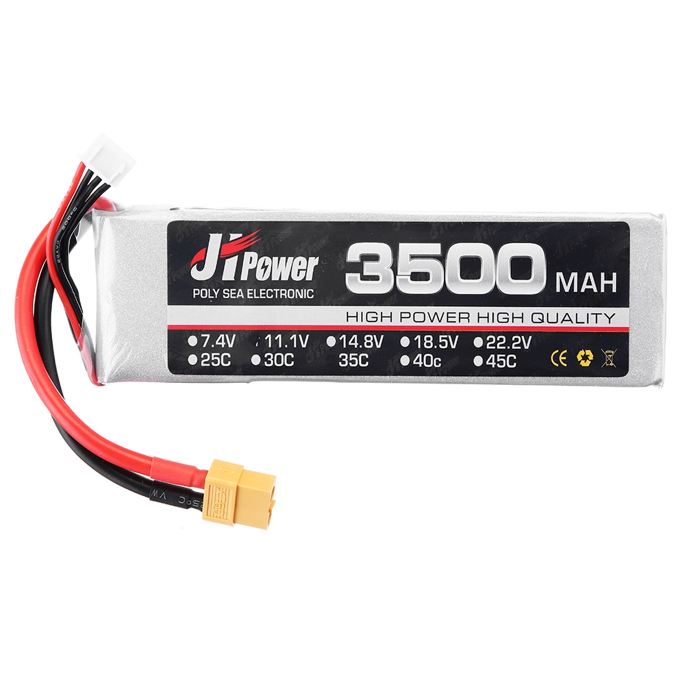 JH Lipo RC Bilbatteri 3500mah 3S 35C 11.1v T / TX60 Plug För 1/10 RC Modell