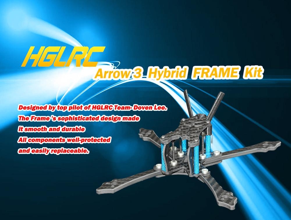 HGLRC Arrow 3 Hybrid 3 Inch 152mm FPV Racing Frame Kit 4mm Arm Thickness for RC Drone