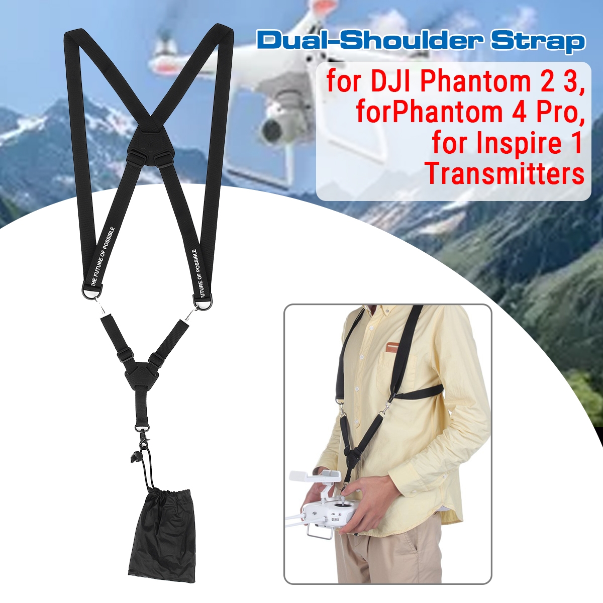 Transmitter Shoulder Neck Strap Belt Sling Lanyard for DJI Phantom 3 4 Inspire1