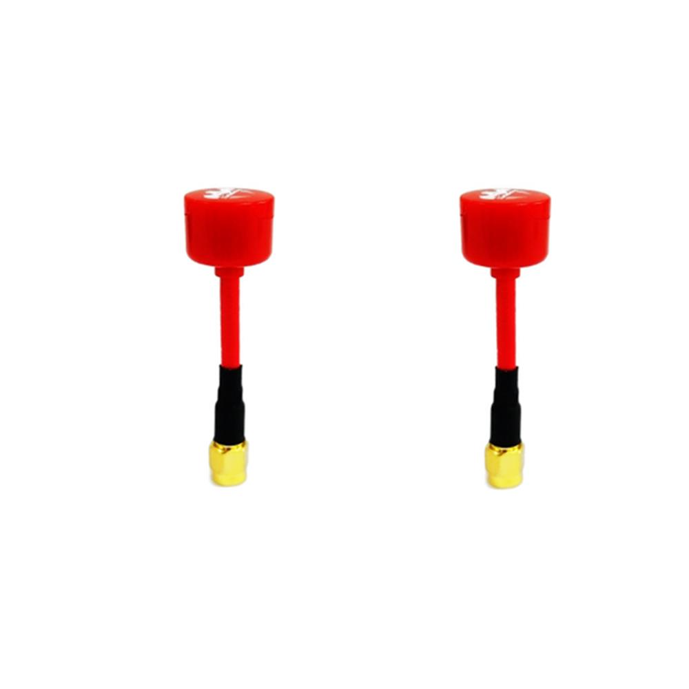 A Pair of Turbowing 5.8G 5dBi Lollipop FPV Antenna Red/Black SMA/RP-SMA Male for RC Drone
