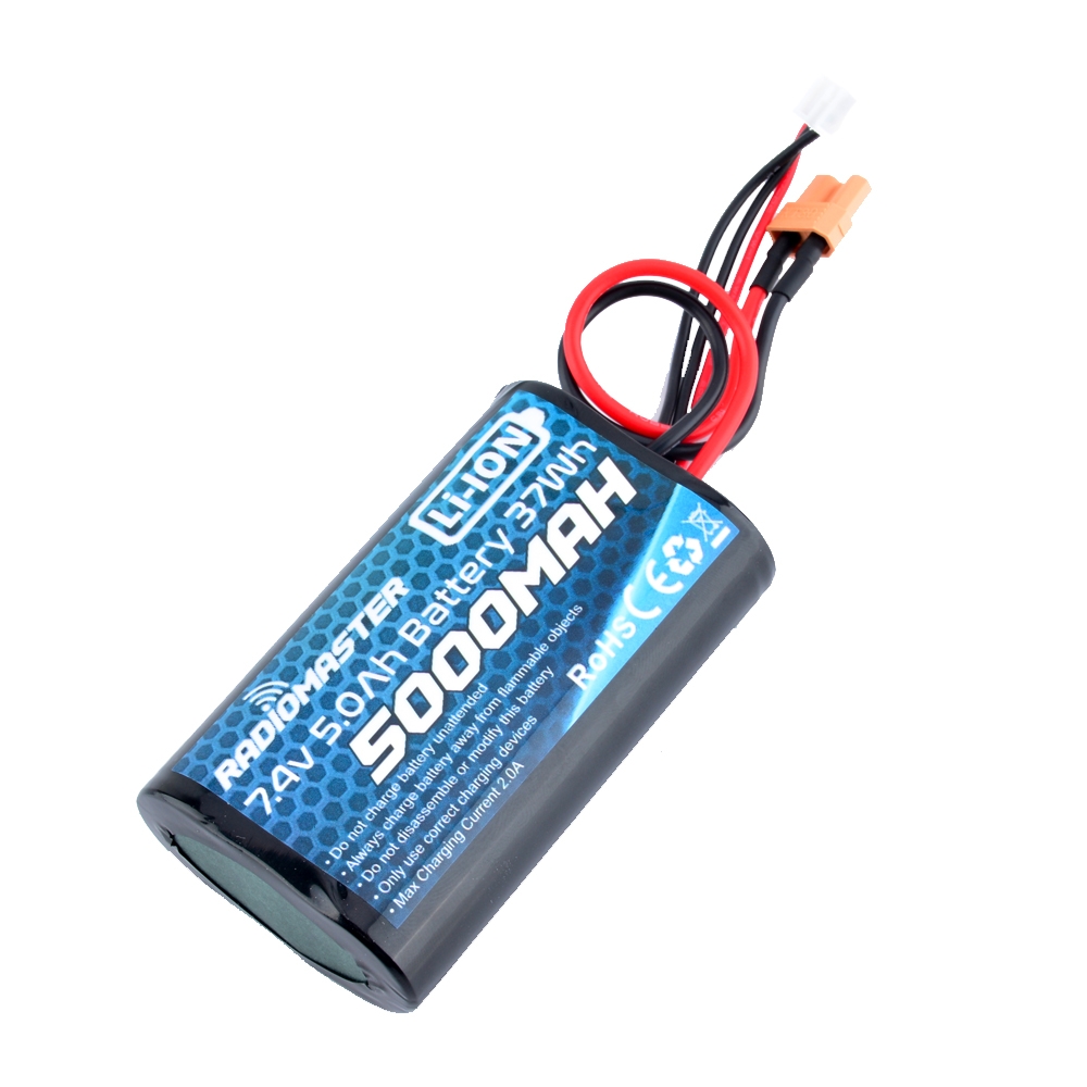RadioMaster 2S 7.4V 37Wh 5000mah Li-ion Battery JST-XH & XT30 Plug for TX16S Compatible TBS Crossfire Module - Photo: 1