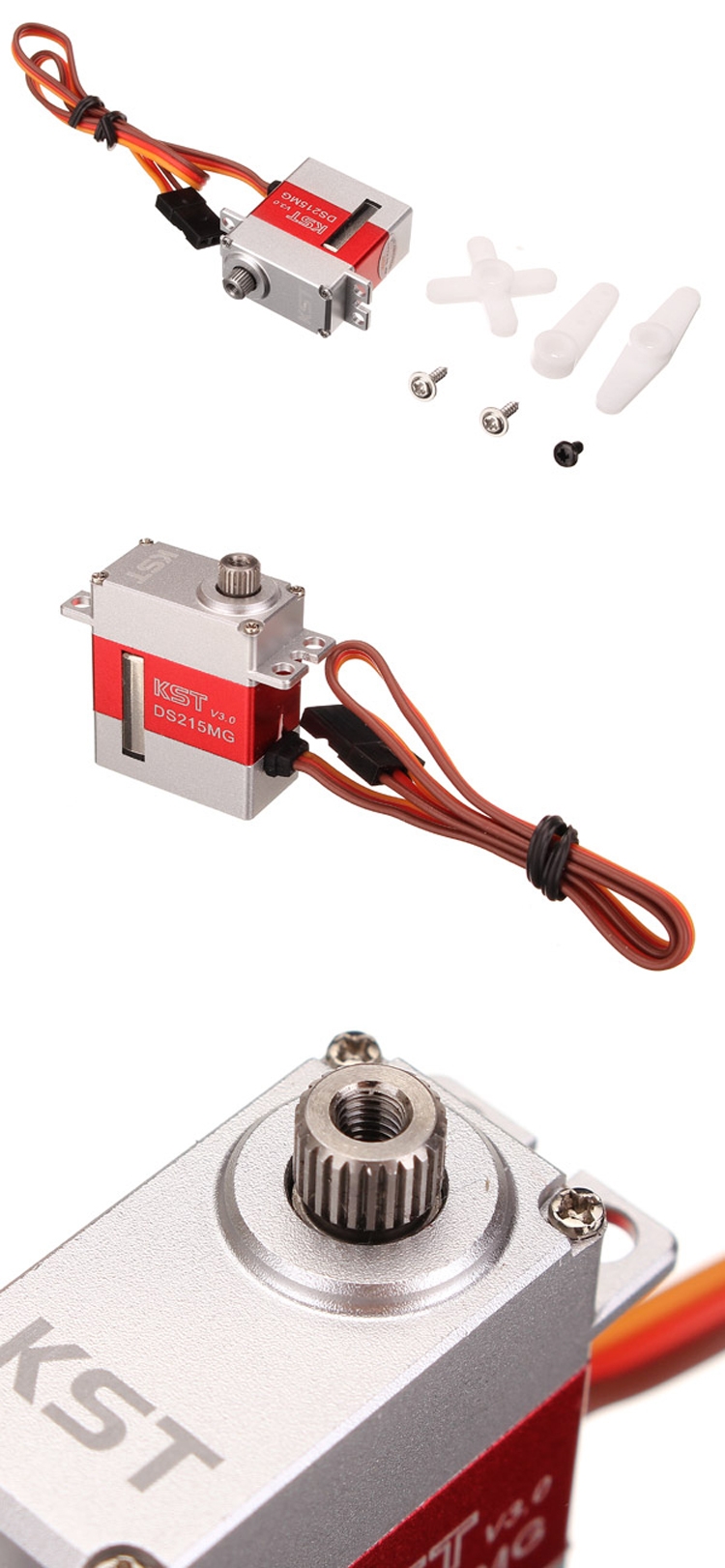 KST DS215MG V3.0 Digital Coreless Swashplate Servo For 450 RC Helicopter