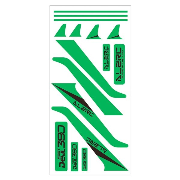 ALZRC Devil 380 FAST RC Helicopter Part Carbon Vertical Stabilizer Colorful Sticker