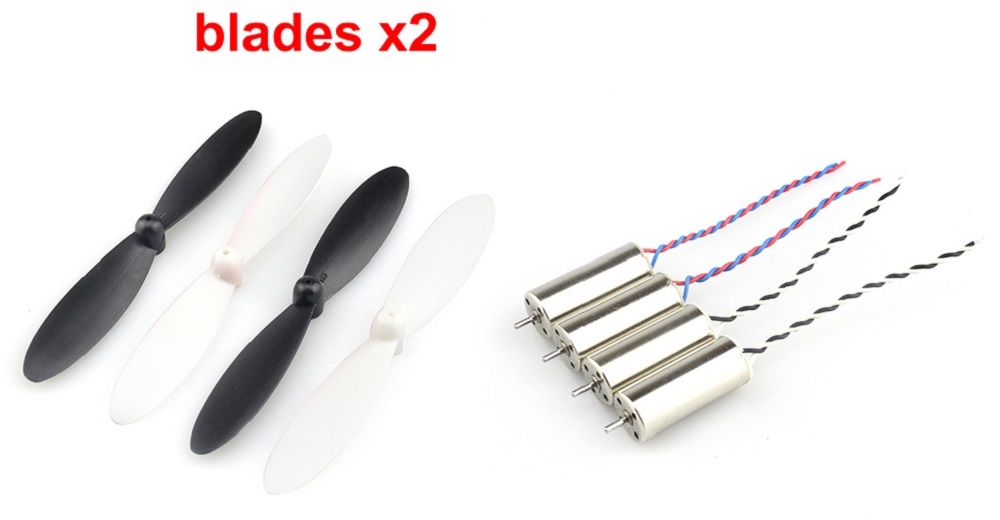 8pcs Propeller / Blade + 4 x No. 820 Brushed Motor Set